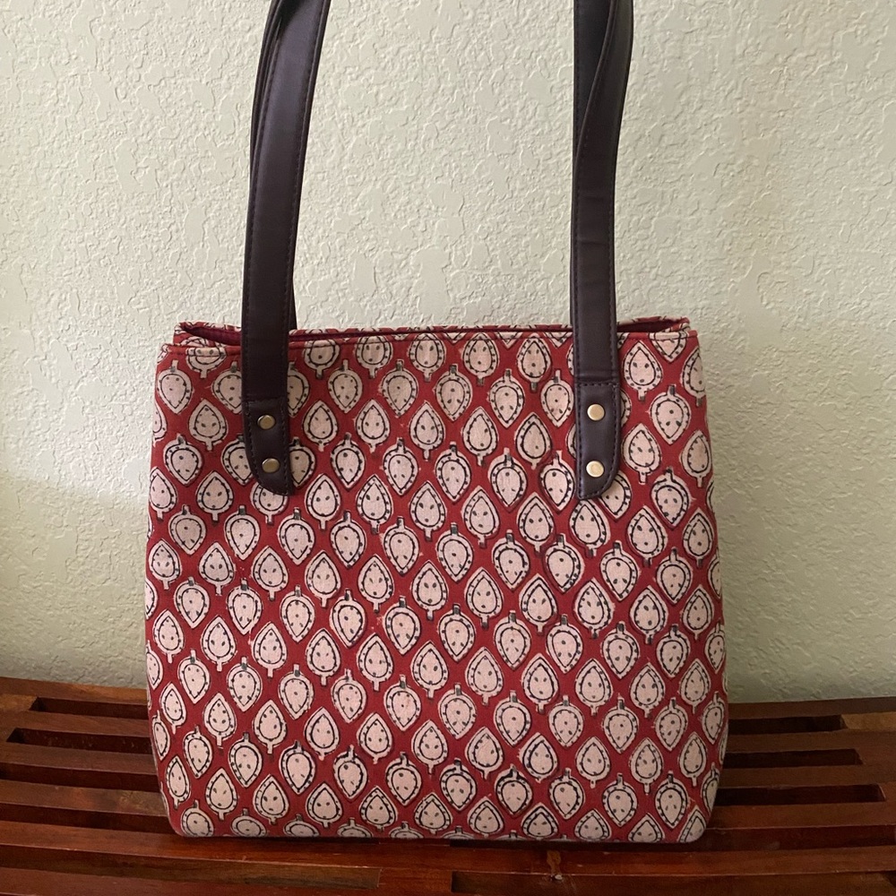 Block Printed Tote Bag